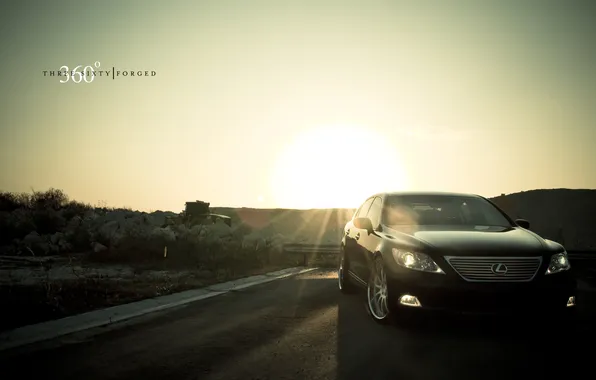Sunset, lights, before, lexus, sedan, 360, Lexus, luxury