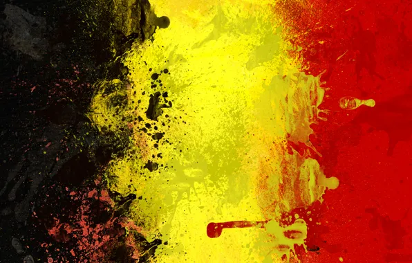 Picture paint, flag, Belgium, Belgium