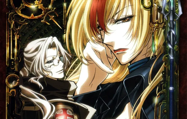 Look, face, cross, trinity blood, art, Abel Nightroad, Trinity blood, Astharoshe Asran