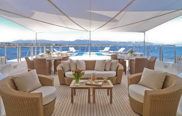 Design, style, furniture, interior, yacht, deck, Suite, super mega luxury yacht NATITA
