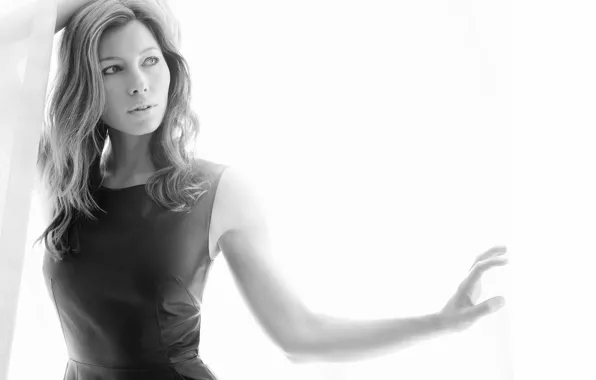 Actress, black and white, Jessica Biel