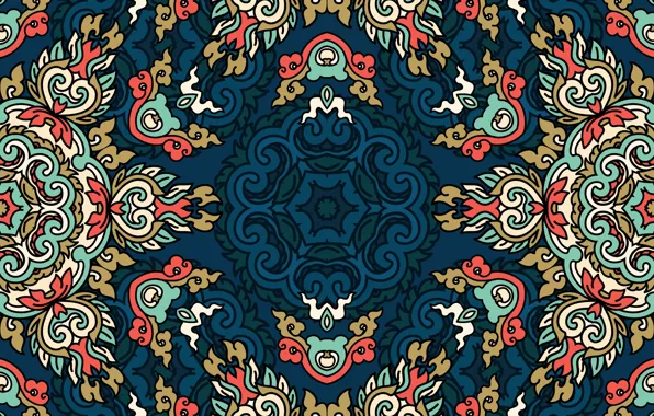 Wallpaper ornament, pattern, background, abstraction