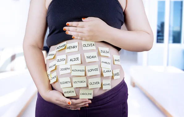 Woman, name, daughter, son, pregnant