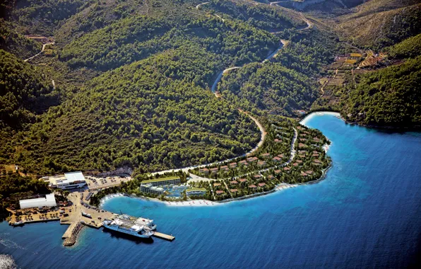 Picture sea, coast, view, panorama, Croatia