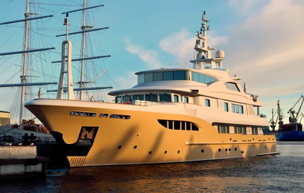 Summer, yacht, port