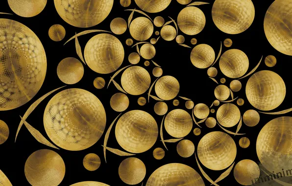 Circles, balls, Golden circles