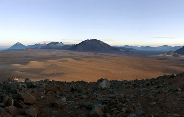 Argentina, Chili, Bolivia, Panoramic View, The Chajnantor plain, Before ALMA, The Andes