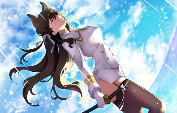 Girl, background, anime, art, Azur Lane
