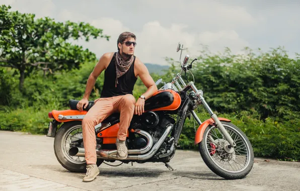 Picture summer, glasses, male, bike, sneakers, Arafatka
