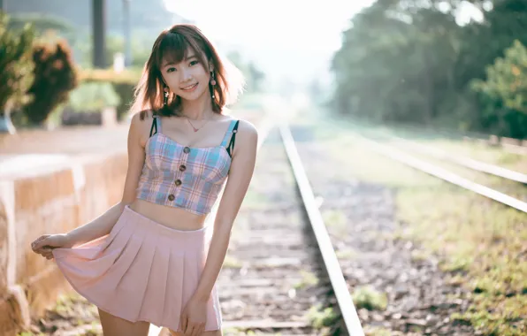 Picture girl, light, Asian