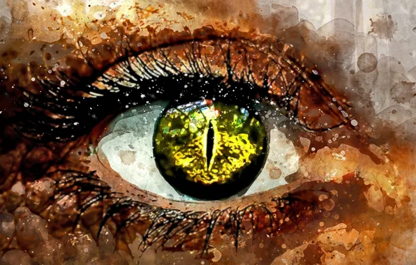 Picture eyes, collage, the pupil