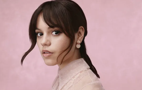 Wallpaper look, pose, portrait, makeup, actress, Jenna Ortega