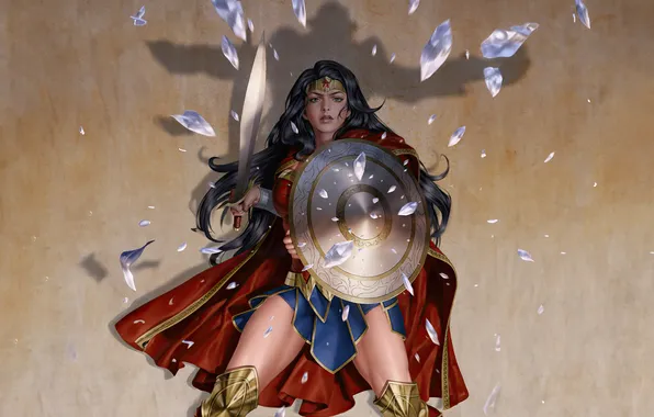 Picture woman, wonder, spinning
