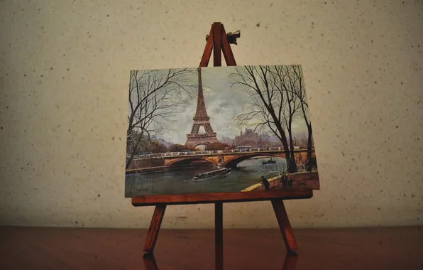 Picture the city, figure, Eiffel tower, Paris