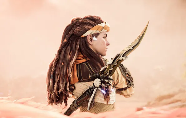 Girl, weapons, Horizon, Game, West, video game, 2023, Forbidden