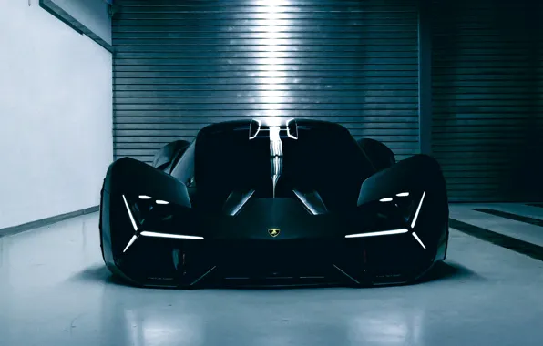 Light, Lamborghini, front view, boxes, 2017, The Third Millennium Concept