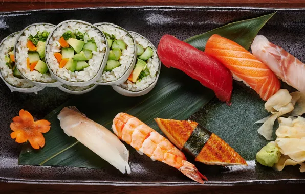 Fish, figure, sushi, rolls, salmon