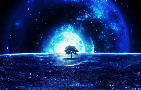 Space, tree, fantasy, Y_Y