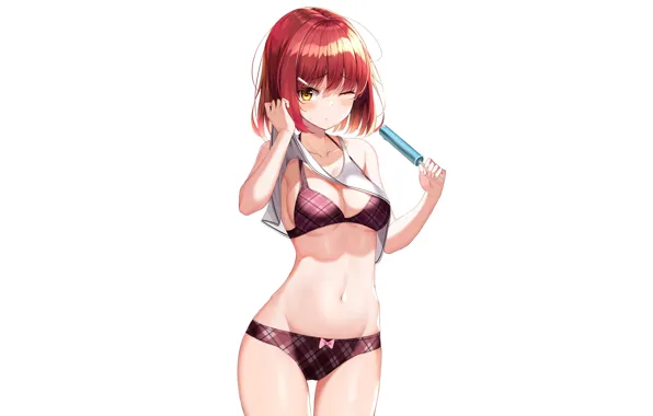 Picture girl, sexy, lingerie, bra, cleavage, blouse, panties, boobs