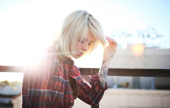 Girl, woman, model, tattoo, blonde, tattoos, female, Alysha Nett