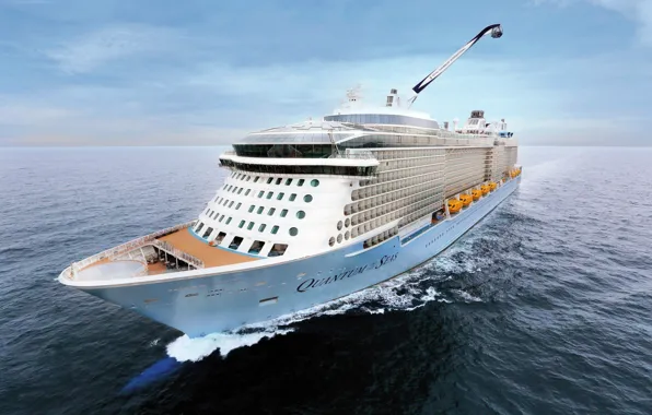 Sea, White, Liner, The ship, Passenger, Tank, Passenger liner, Quantum of the Seas