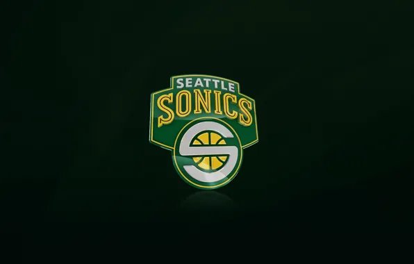 Picture Green, Basketball, Background, Seattle, Logo, NBA, Supersonic, Seattle Supersonic