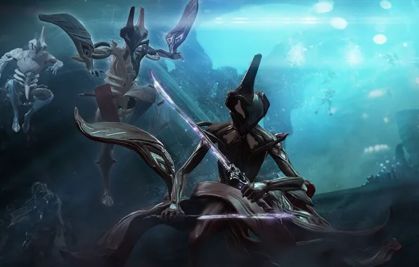 Space, the game, armor, warriors, Warframe