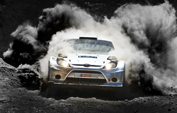 Picture Ford, Auto, Dust, Sport, Race, Skid, Lights, WRC