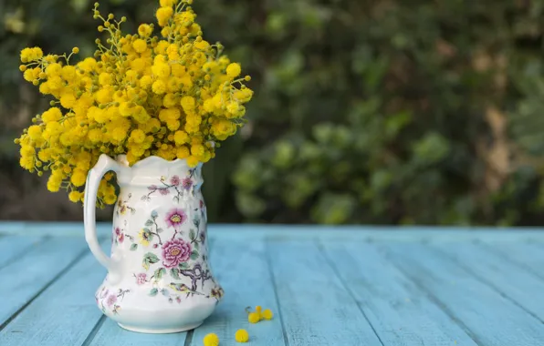 Flowers, yellow, vase, vase