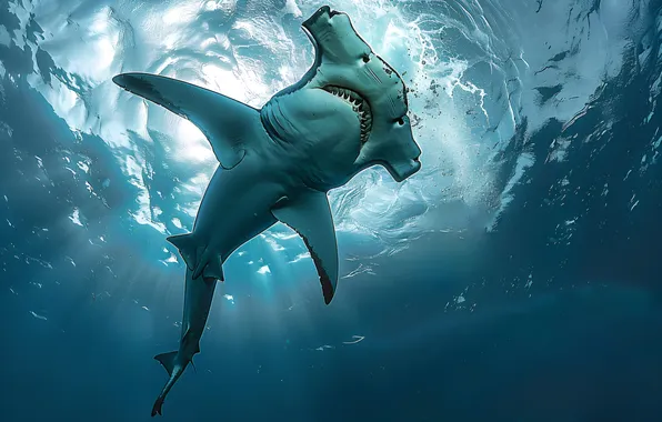Picture Shark, Predator, Underwater world, Digital art, AI art, The Art of Artificial Intelligence, Neural network, …