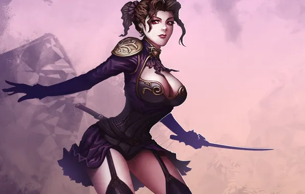 Dress, assassin, knife, elegant