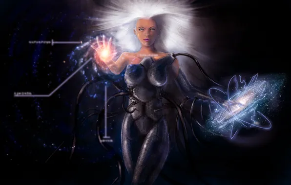 Girl, search, map, costume, galaxy, cable