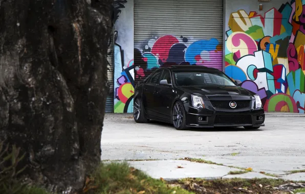 Picture black, Cadillac, black, CTS-V, Cadillac