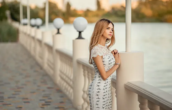 Picture girl, pretty, blonde, pose, A Diakov George