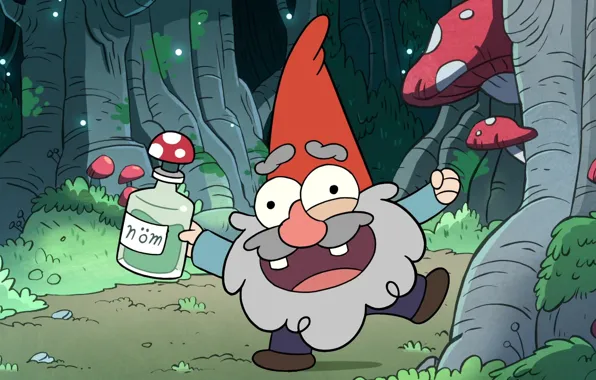 Picture forest, dwarf, Gravity Falls, Gravity Falls