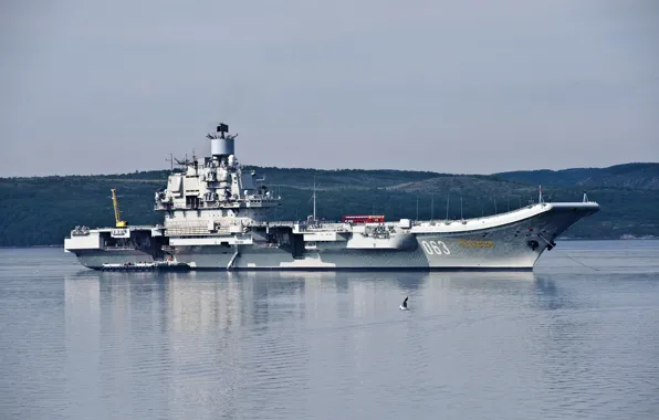 Picture sea, cruiser, Heavy, aircraft carrier, Admiral Kuznetsov