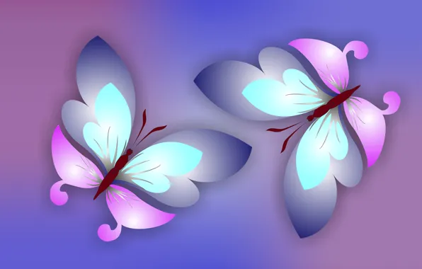 Butterfly, gentle, color, vector, spring, Mood