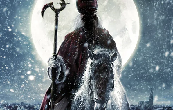 Snow, the moon, Santa froze