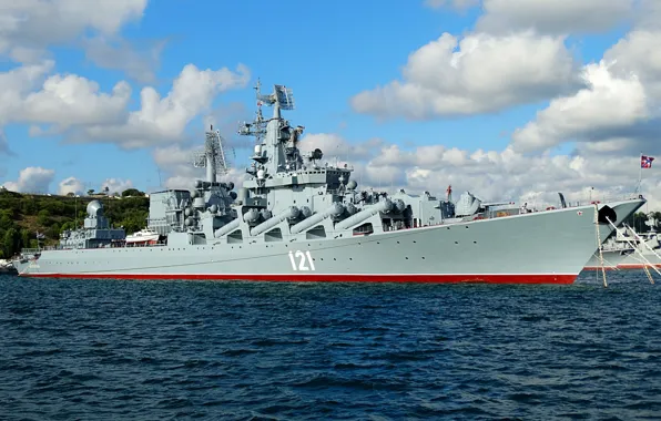 Moscow, cruiser, rocket, the black sea fleet, guards, the project 1164
