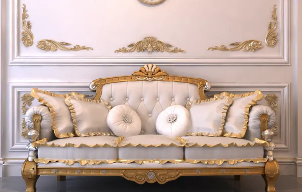 Picture sofa, interior, pillow, living room