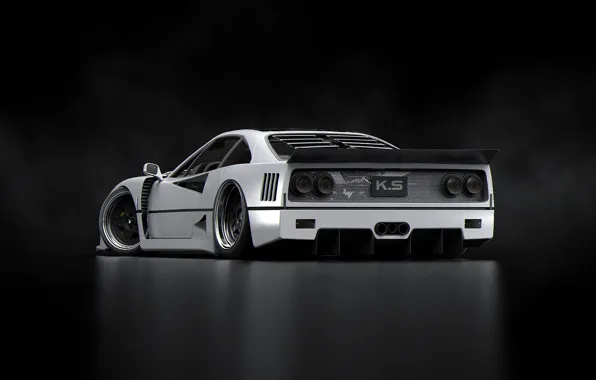 Car, back, When is a F40, ferrari white, not an F40