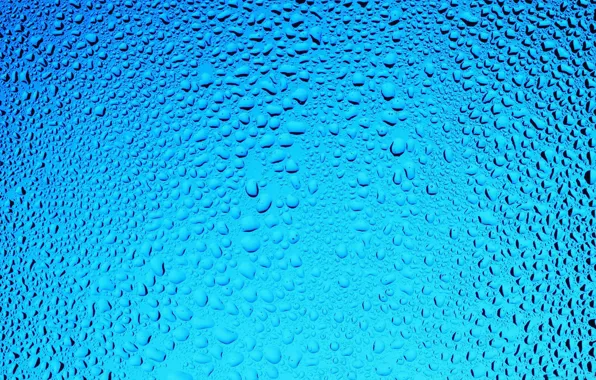 Picture Blue, Water, Wallpaper, Drops