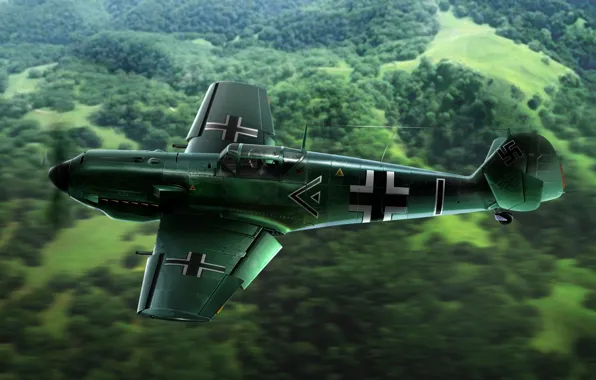 Germany, Fighter, Messerschmitt, Emil, Bf.109E-3, Bavarian Aircraft Works, Bf-109E, The DB 601A engine