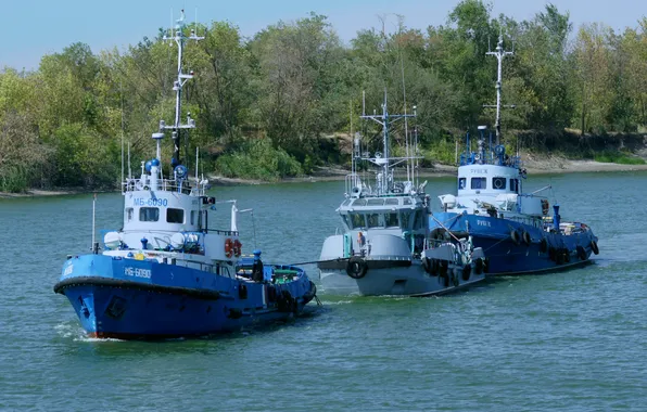 River, work, tugs