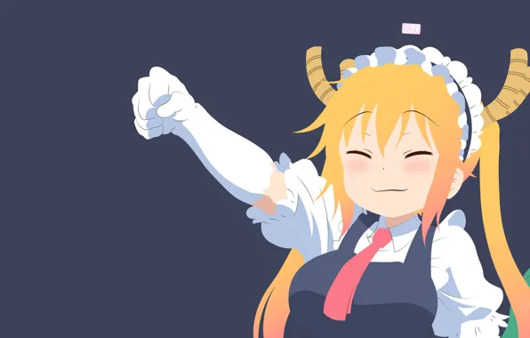 Girl, background, hand, girl, fist, Kobayashi-San Chi no Maid Dragon, The Dragon-Maid Kobayashi