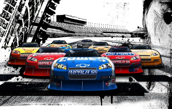 Figure, Chevrolet, Race, Machine, A lot, NASCAR, Nascar