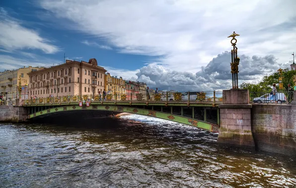 Picture the sky, bridge, view, Saint Petersburg, channel