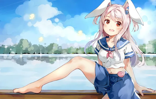 Girl, bridge, skirt, leg, zhanjian shaonu, tagme (character), situmey