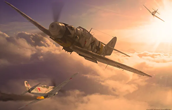 Messerschmitt, Air force, The second World war, Erich "Bubi" Hartmann, Bf.109G-14, Bf-109G