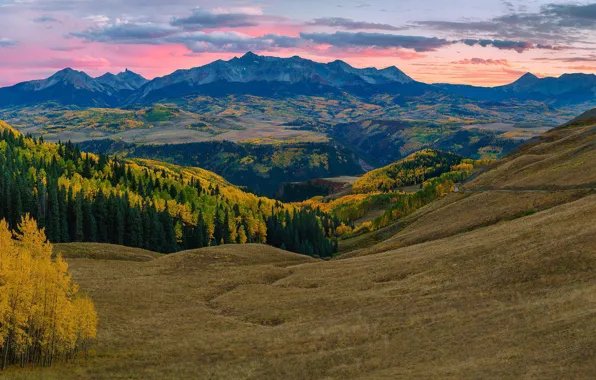 Picture autumn, mountains, Colorado, USA